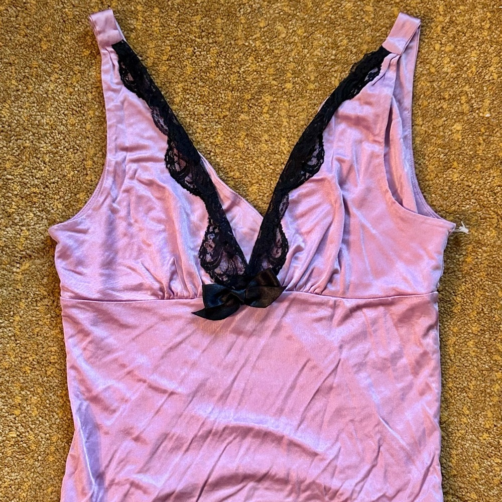 Express Pink and Black Chemise Intimates